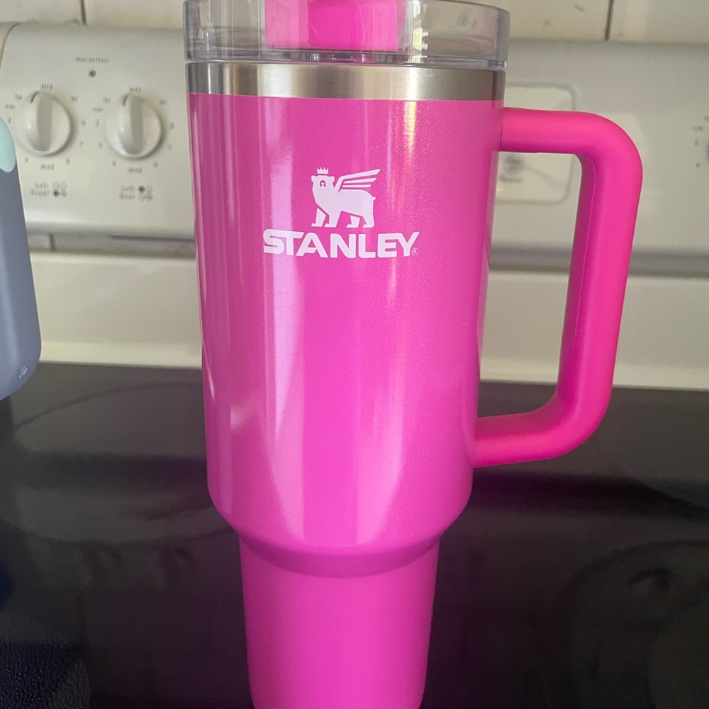 Stanley Bright Pink Travel Mug with Handle